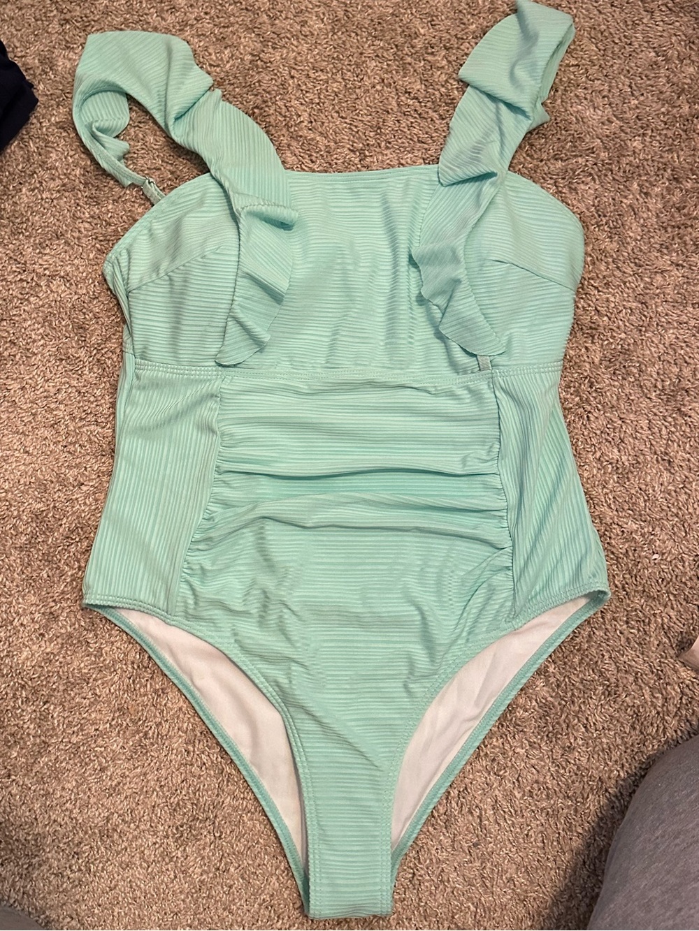 Mint Green Ruffle One-Piece Swimsuit